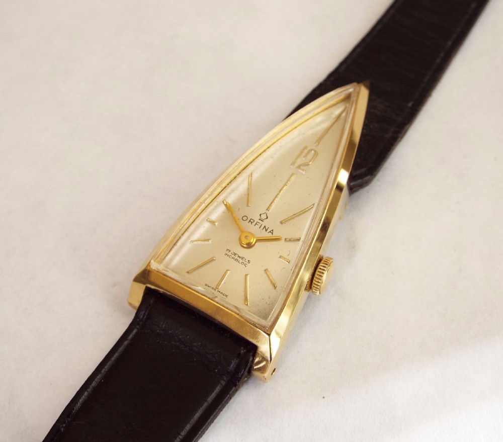  Lady’s 1950s asymetrical Orfina missile watch