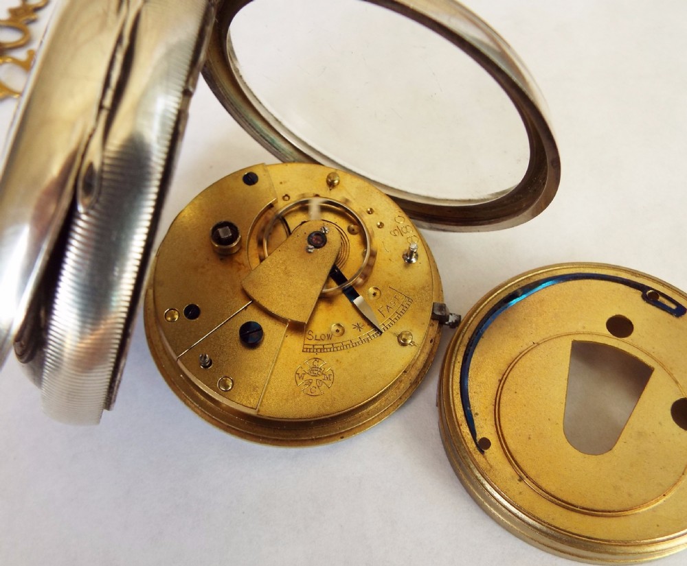 Antique Coventry silver pocket watch, 1901 View IV