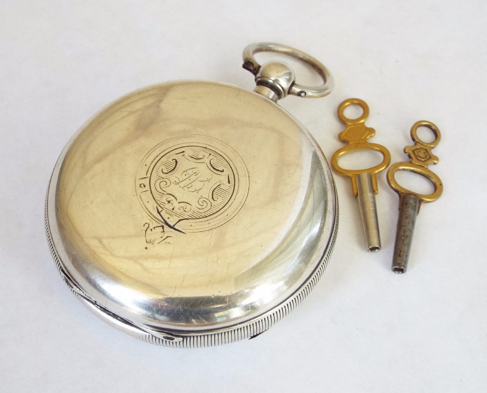 Antique Coventry silver pocket watch, 1901 View V