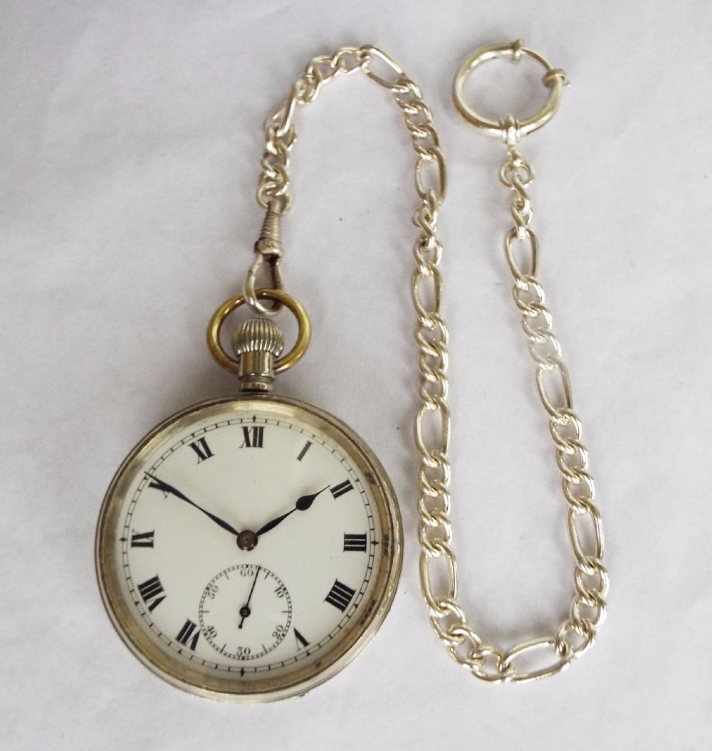 Early 20th Century Cyma pocket watch with chain View II