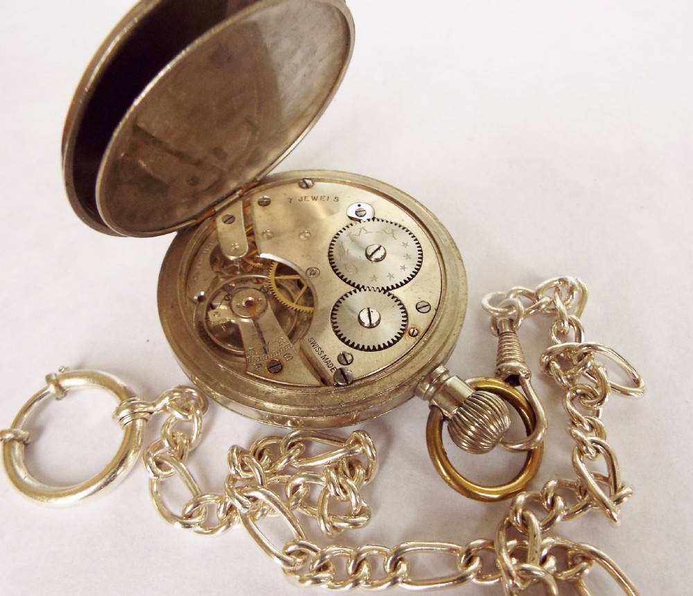 Early 20th Century Cyma pocket watch with chain View III