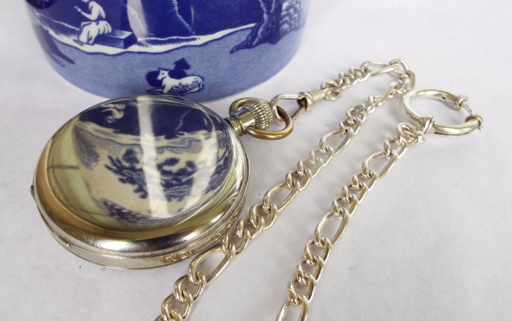 Early 20th Century Cyma pocket watch with chain View IV