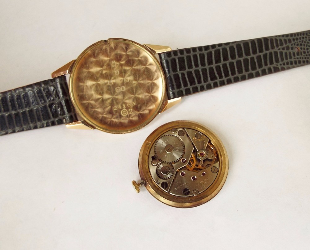 Gents 9ct gold Marvin wrist watch, 1959 View V