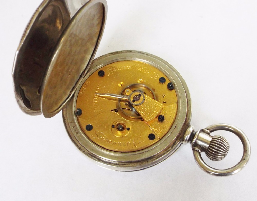 1884 Illinois Watch Co full hunter pocket watch View VI