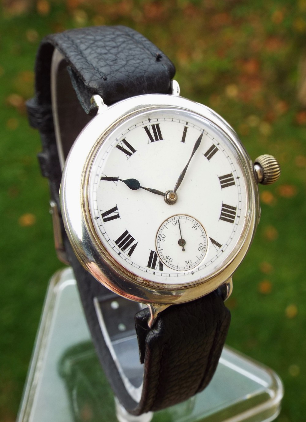Gents 1910 silver IWC trench watch View II