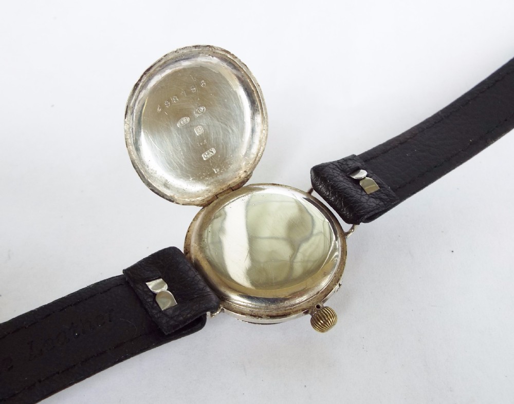 Gents 1910 silver IWC trench watch View VI