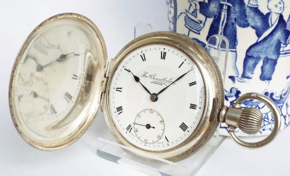 Antique hunter pocket watch, Thomas Russell