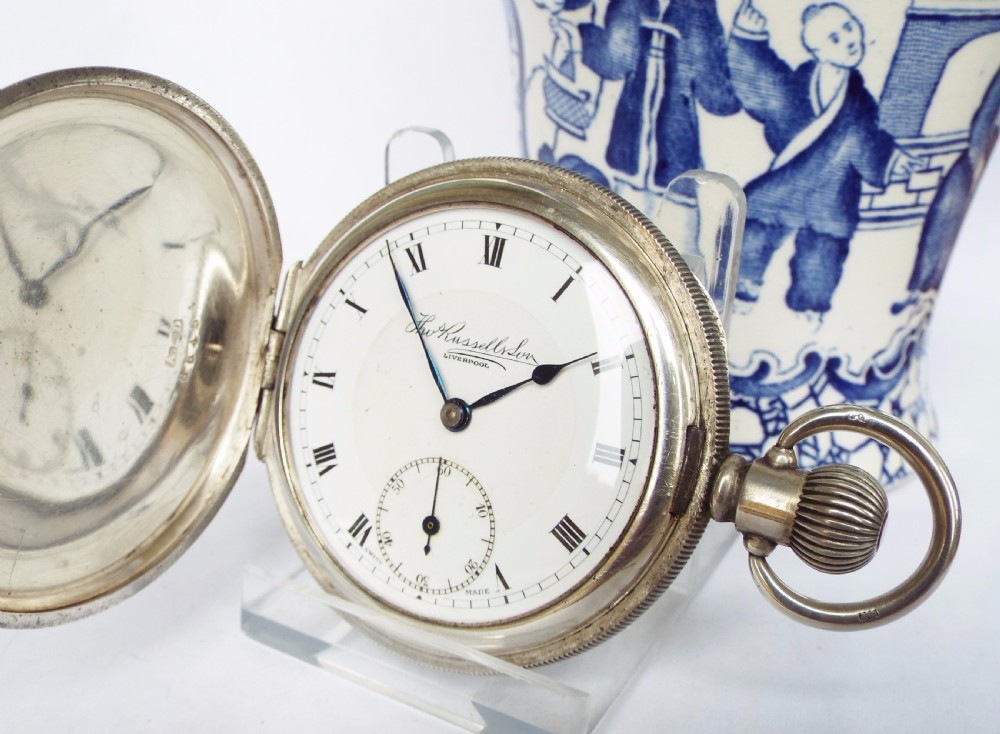 Antique hunter pocket watch, Thomas Russell View VI
