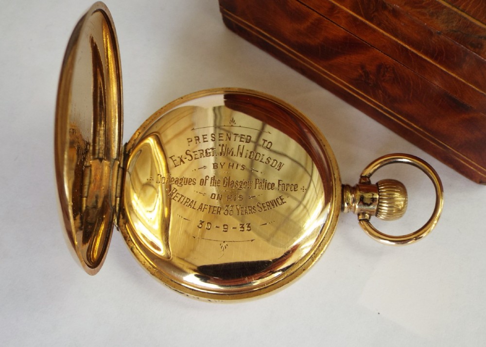 1925 Elgin hunter pocket watch, Glasgow Police View IV