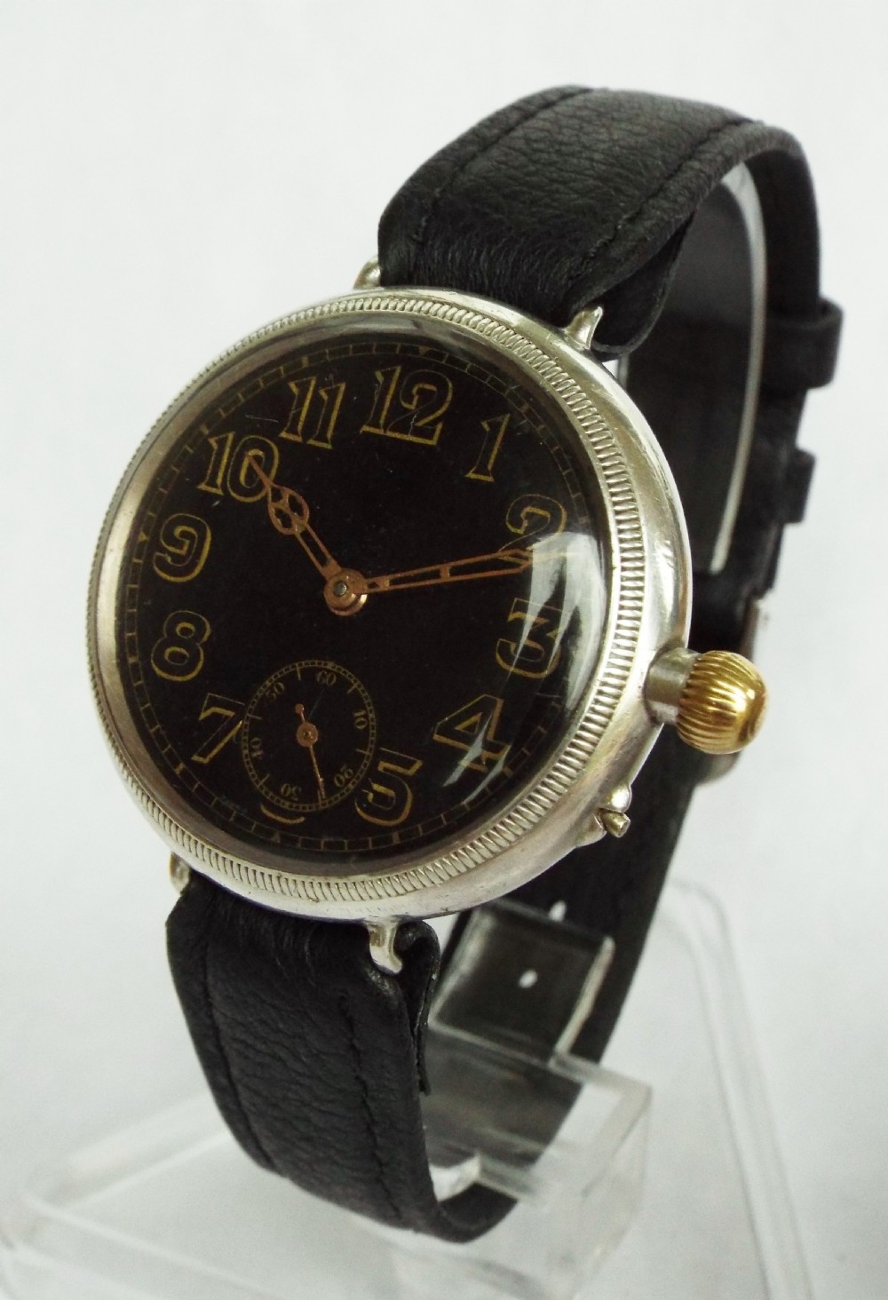 Antique Borgel cased silver trench watch, 1916