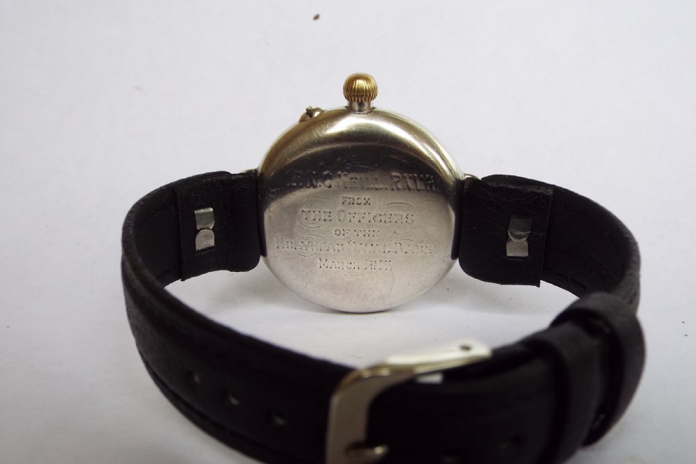 Antique Borgel cased silver trench watch, 1916 View III