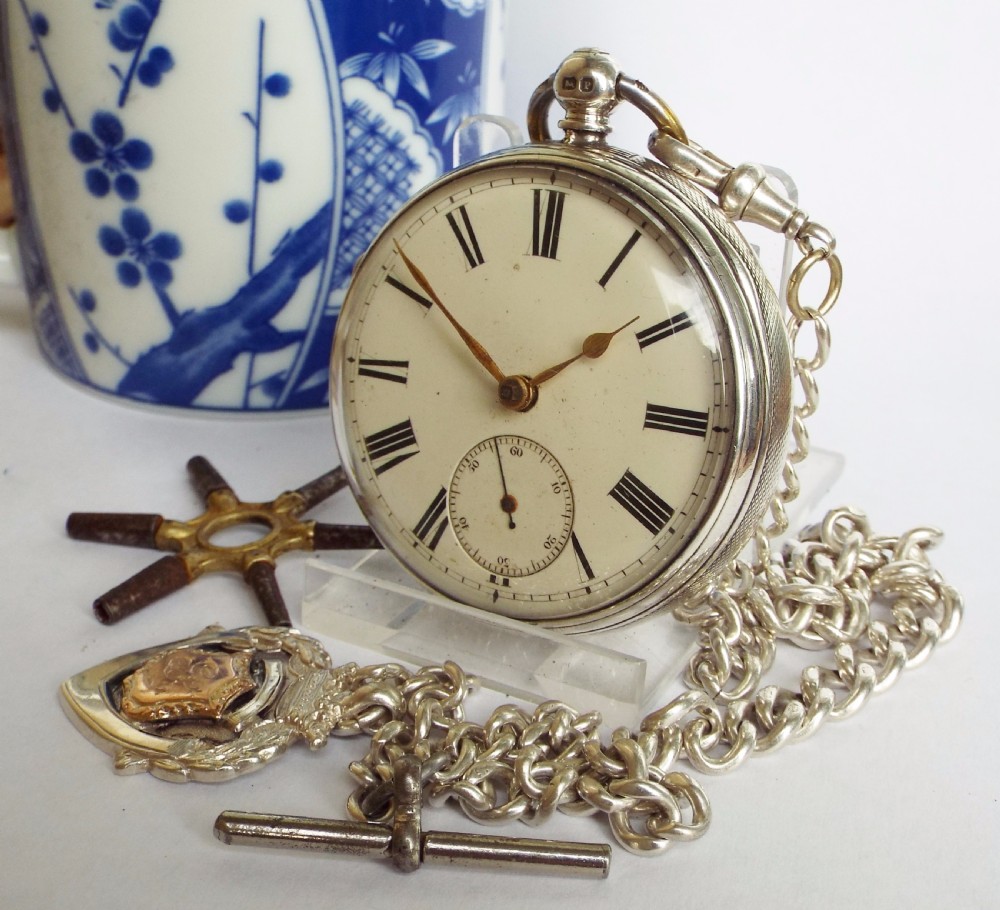 Antique fusee pocket watch by Johnson, Sheffield