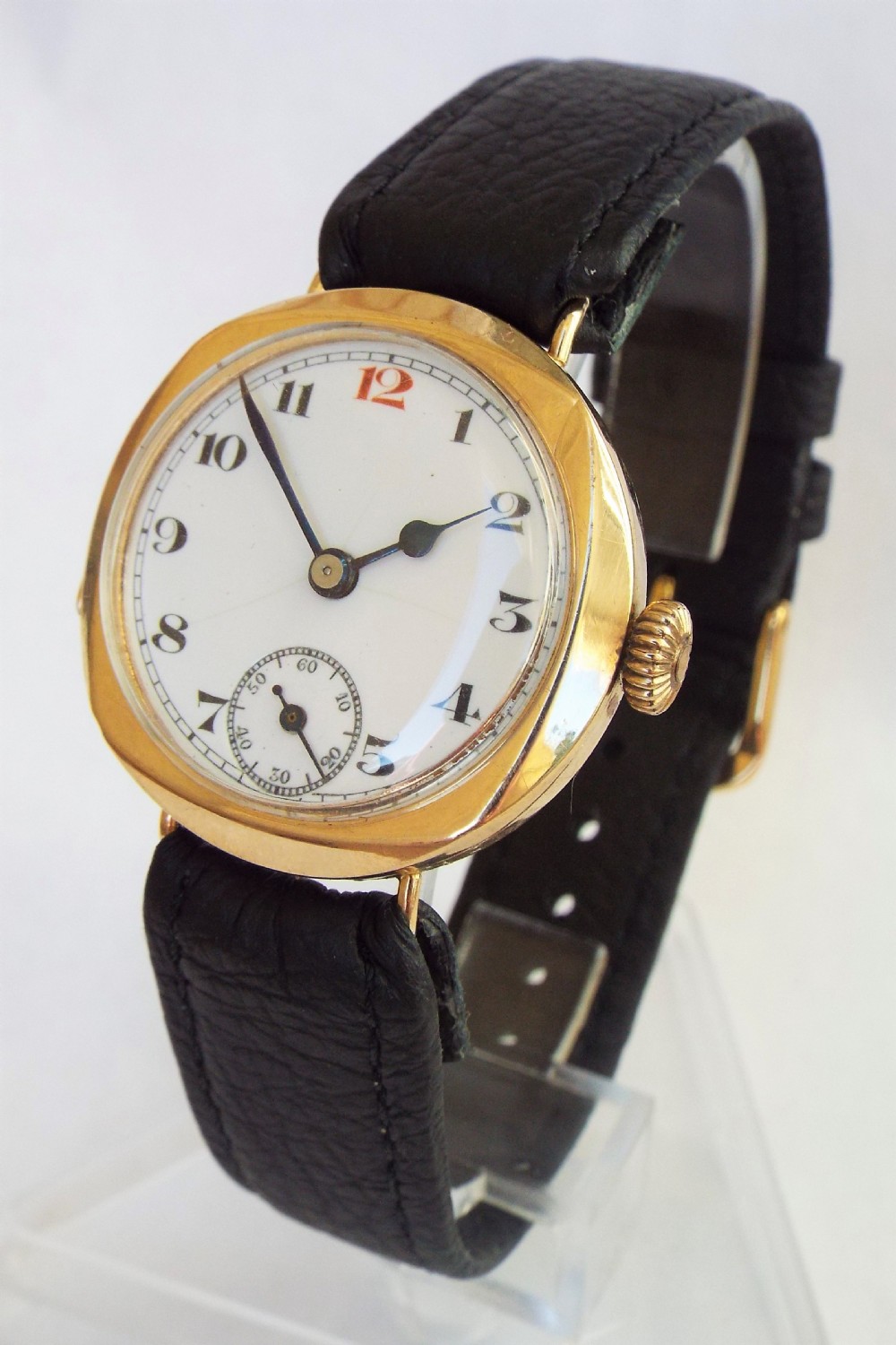 Gents 9ct gold Swiss wrist watch, 1922