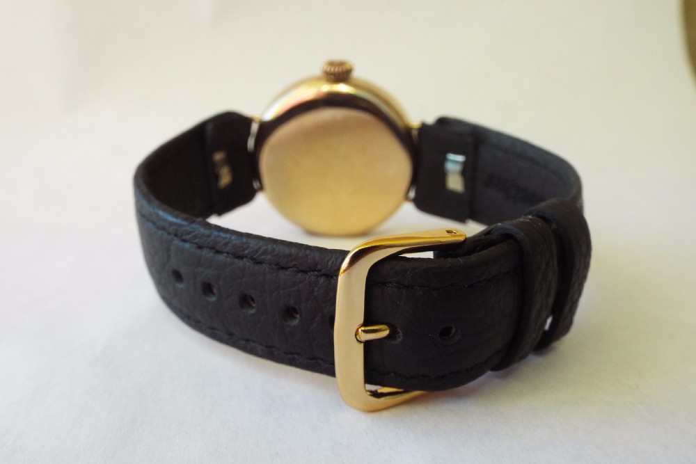 Gents 9ct gold Swiss wrist watch, 1922 View IV