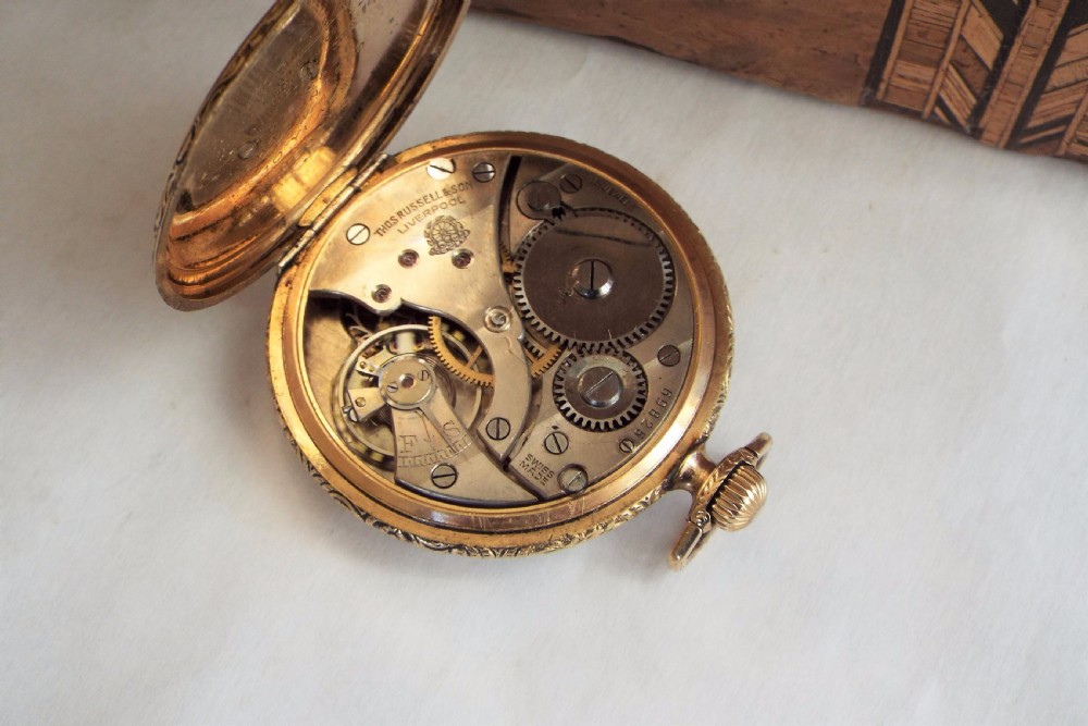 1930s Thomas Russell pocket watch with chain View III