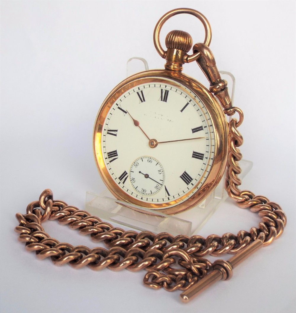 1908 Waltham Traveler pocket watch and chain