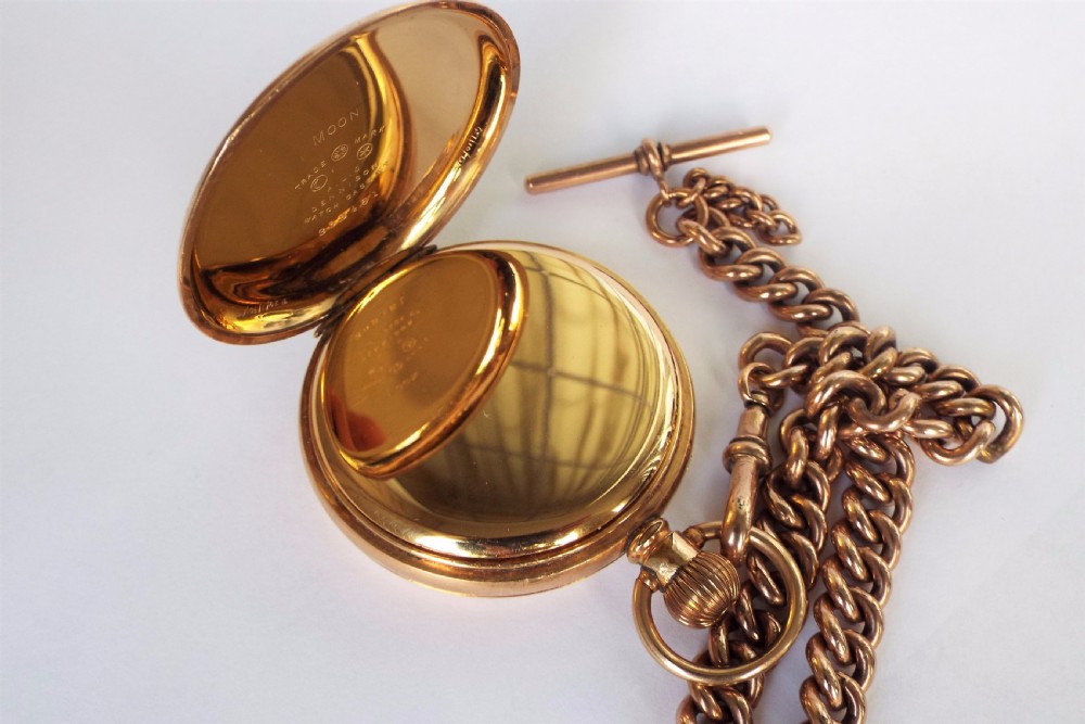 1908 Waltham Traveler pocket watch and chain View VI