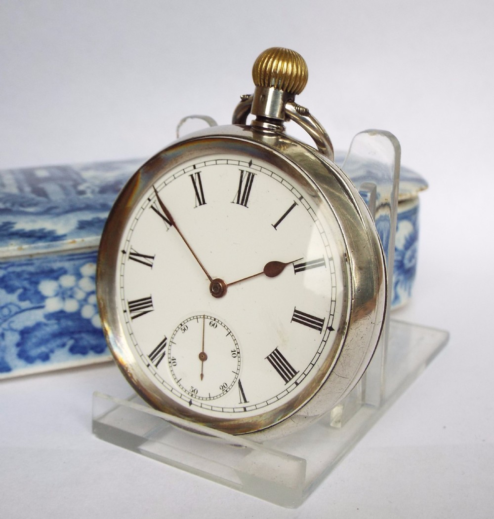 Antique silver Omega pocket watch, c1910s