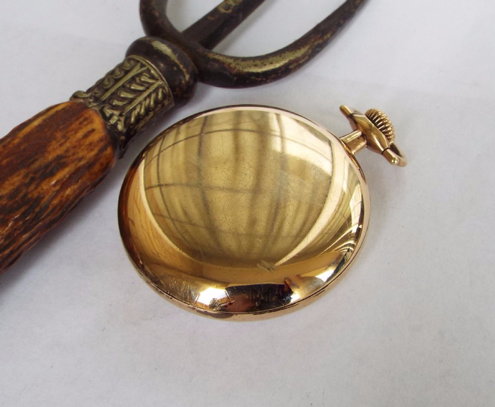 Elgin gold plated pocket watch, 1927 View III