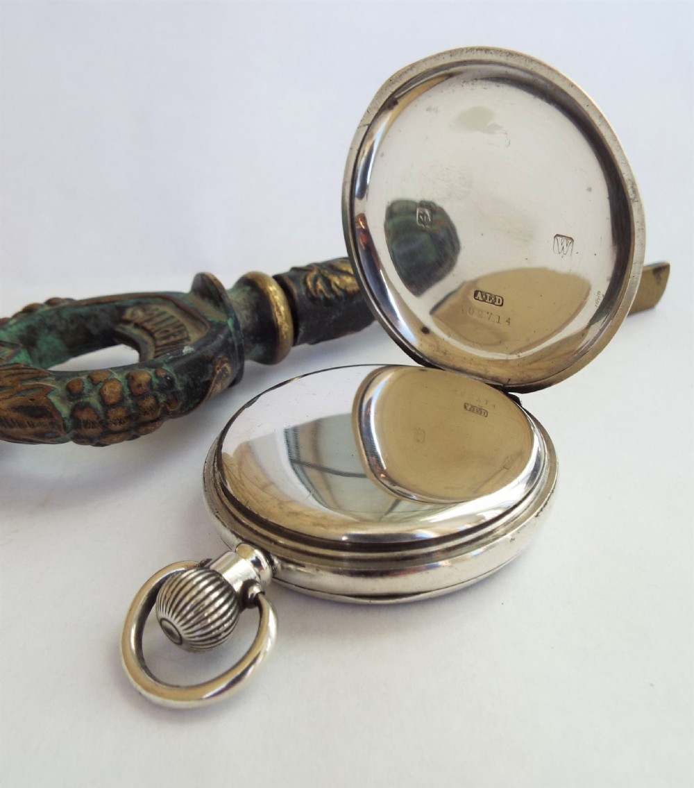 1921 'Geddes Axe' silver pocket watch, military View III