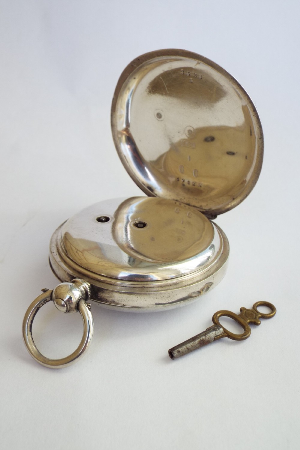 An antique silver half hunter pocket watch View IV