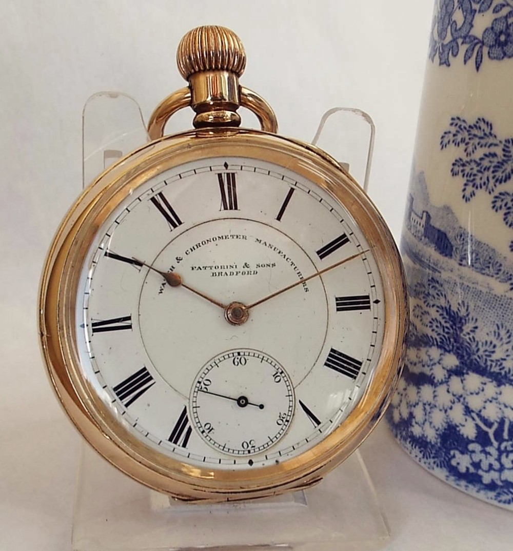 An antique Waltham pocket watch originally retailed by Fattorini & Sons of Bradford.