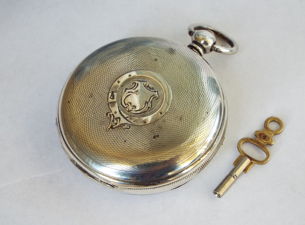 Antique silver fusee pocket watch, H Skerrett, Newcastle Under Lyne View IV