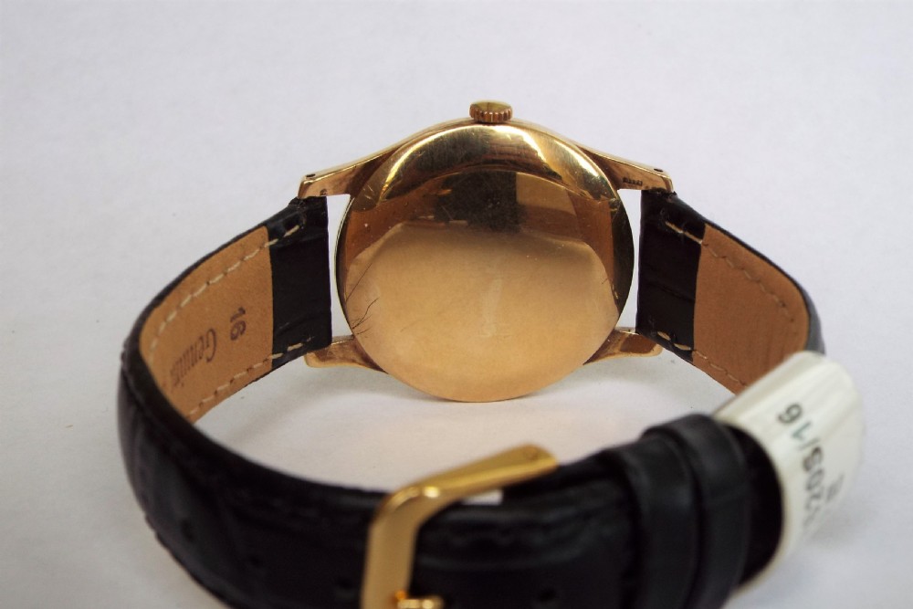 Gents 9ct gold Rotary watch 1957, original receipt View IV