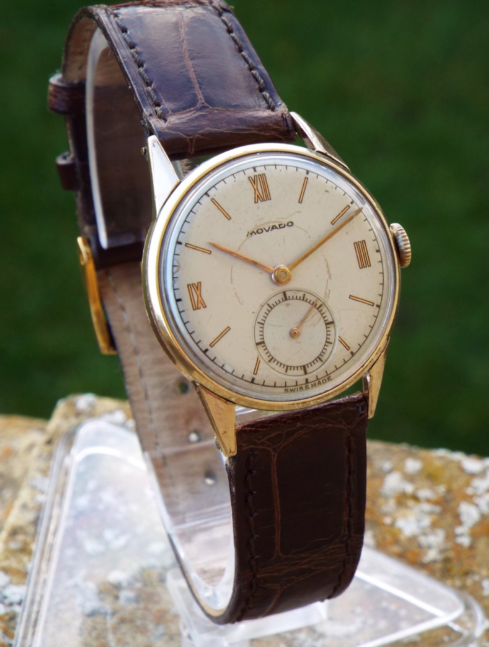 Mid-size gold plated Movado wrist watch, c1940 View II