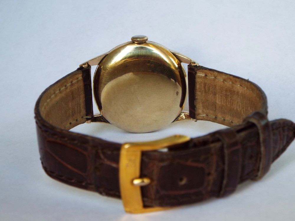 Mid-size gold plated Movado wrist watch, c1940 View III