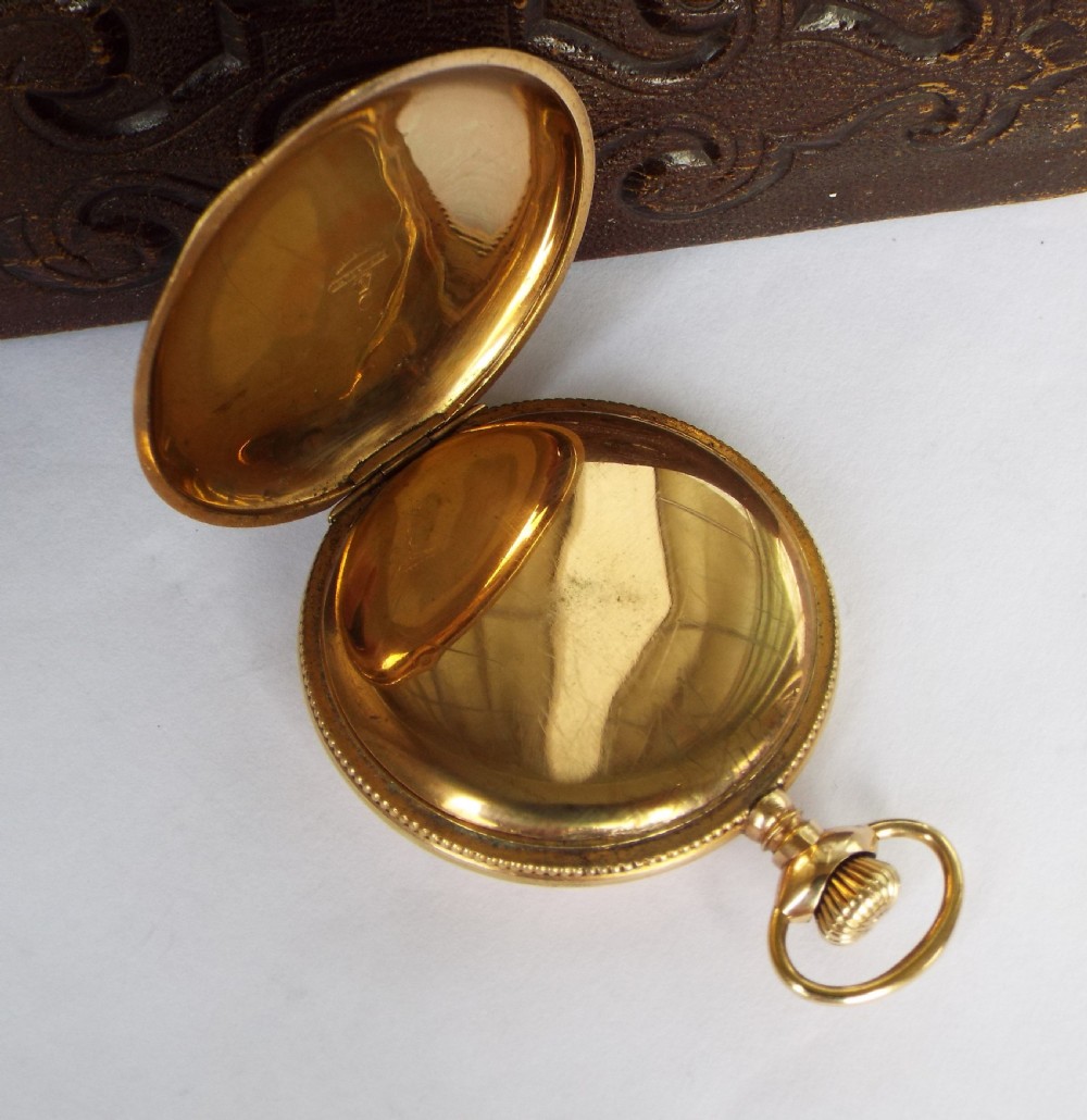 Art Nouveau Waltham full hunter pocket watch View IV