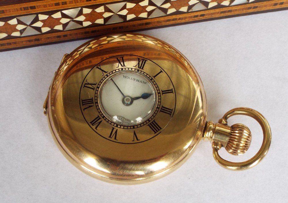 Waltham P S Bartlett half hunter pocket watch 1910 View II