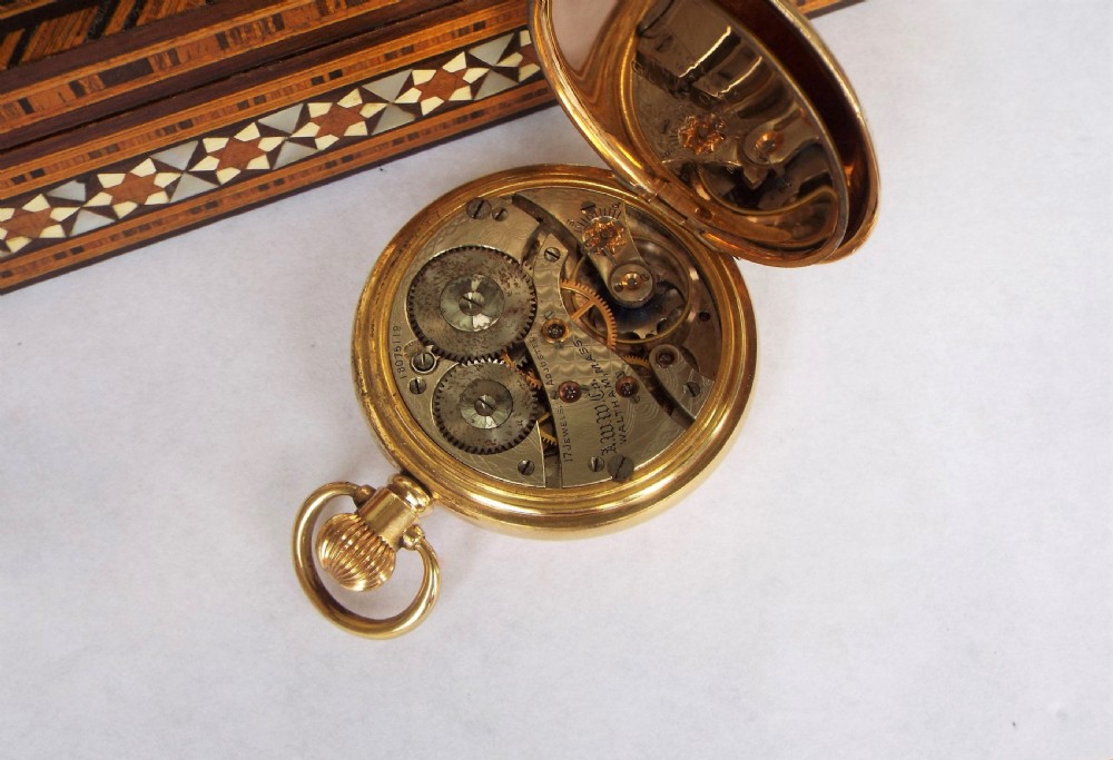 Waltham P S Bartlett half hunter pocket watch 1910 View V