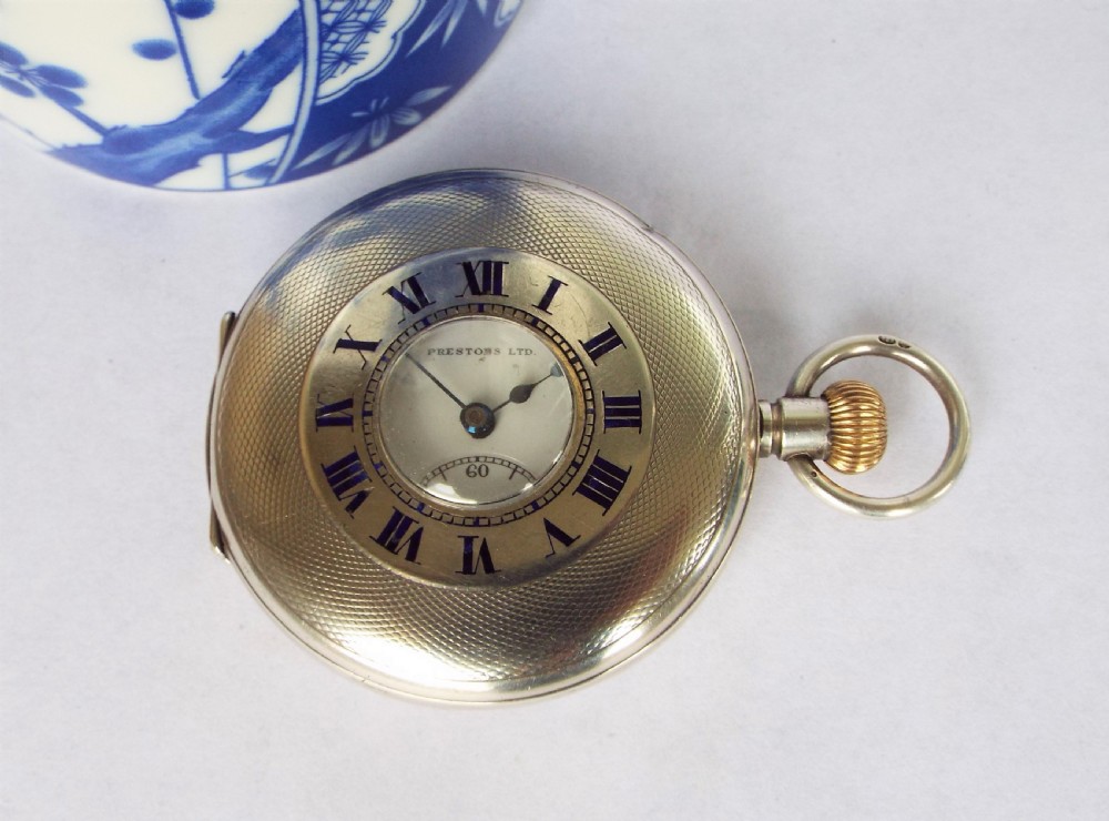 Silver Prestex Lever pocket watch by Prestons Ltd