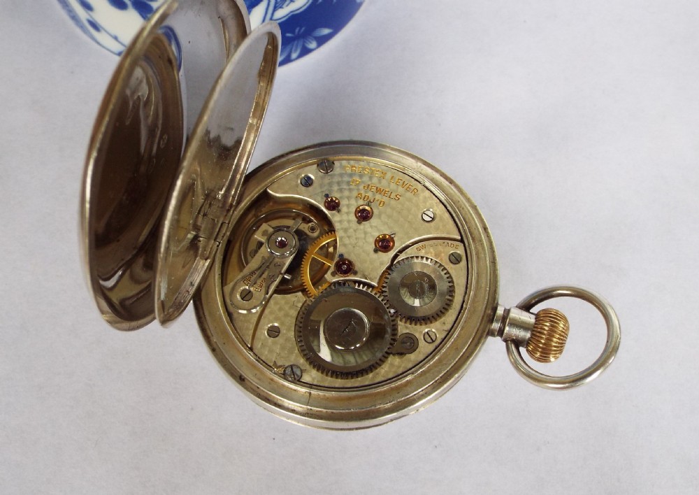 Silver Prestex Lever pocket watch by Prestons Ltd View VI