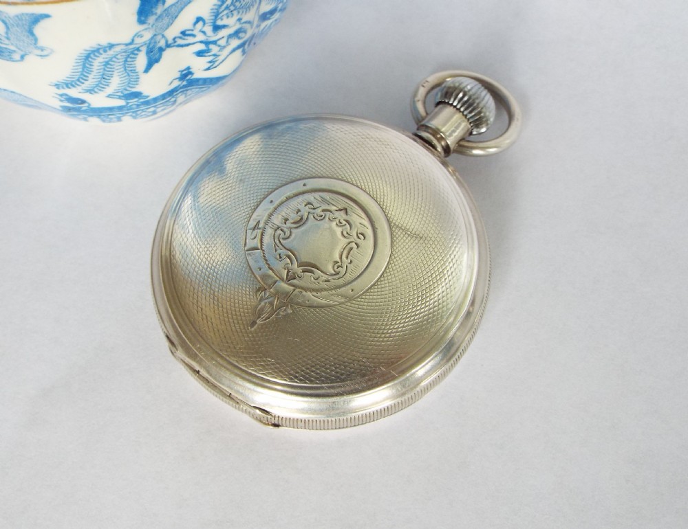 Silver Erlim full hunter pocket watch, 1922 View II