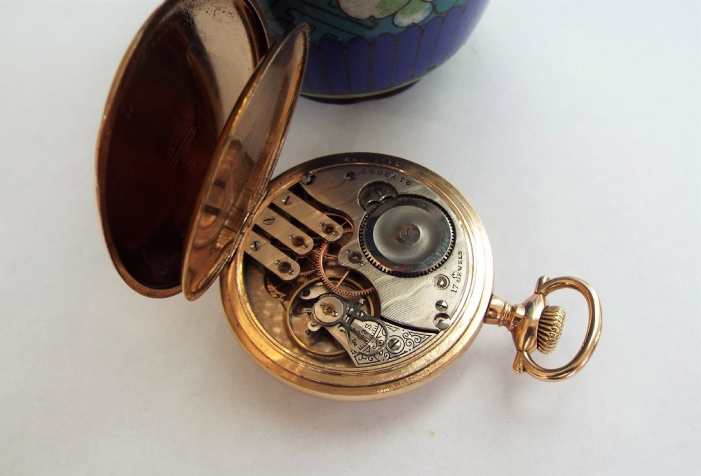 Antique gold filled pocket watch, Illinois Watch Co View II