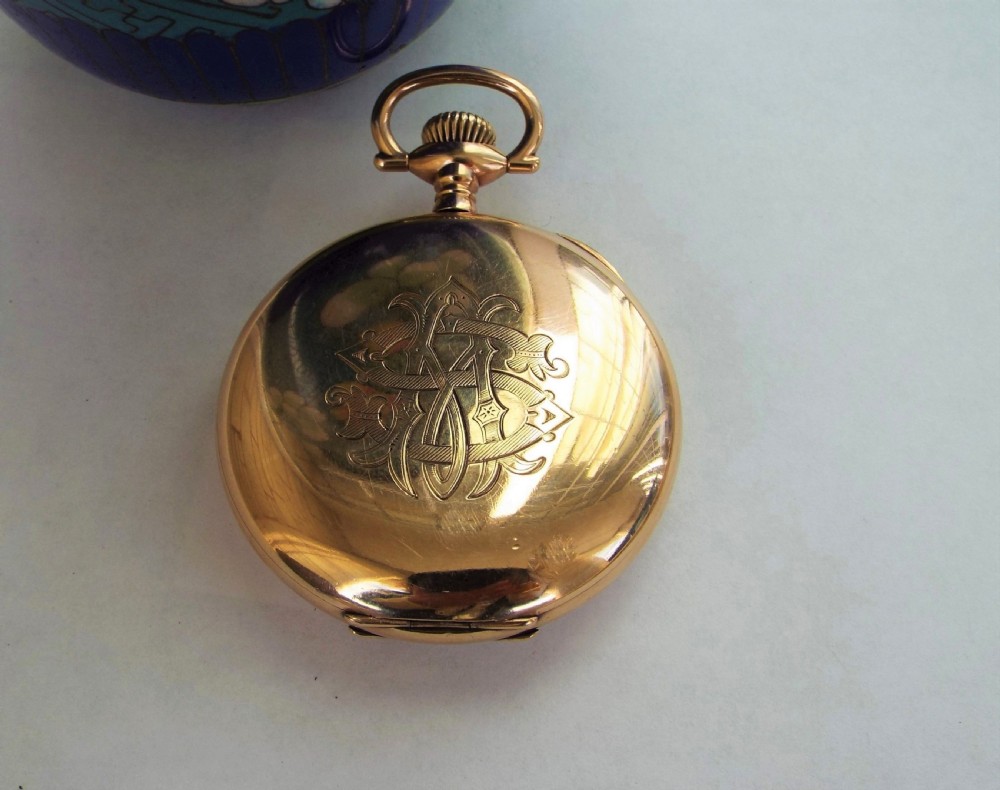 Antique gold filled pocket watch, Illinois Watch Co View IV