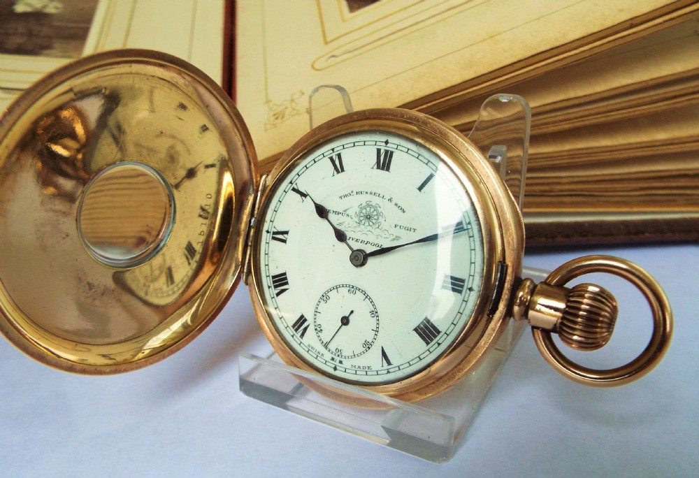 Antique Thomas Russell half hunter pocket watch