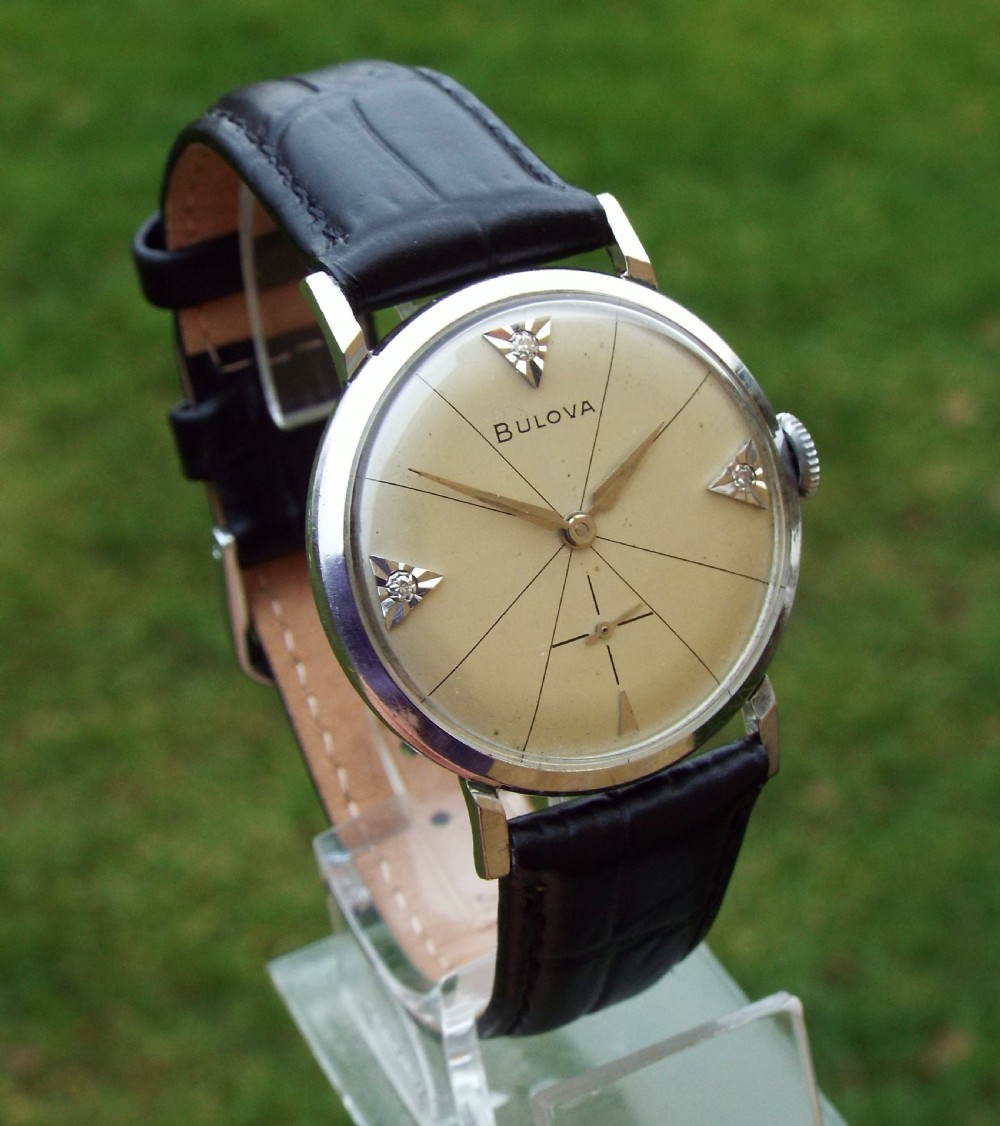 Gents boxed Bulova wrist watch, 1958 View III
