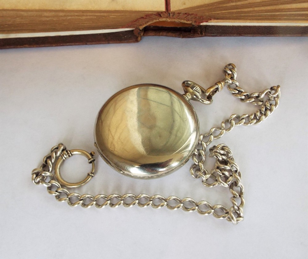 1930s Omega pocket watch and chain View II