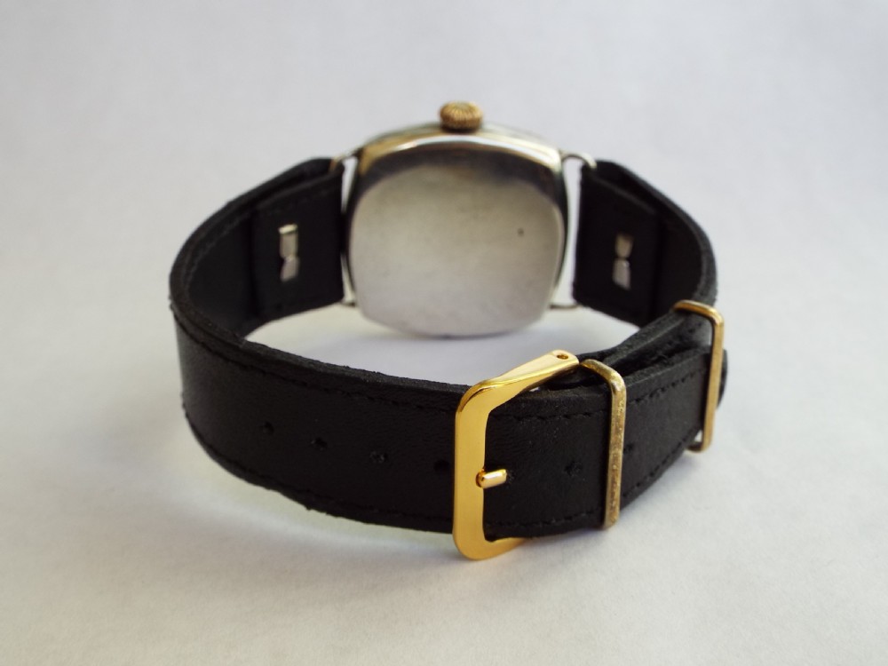 Gents silver cushion cased wrist watch, 1924 View IV