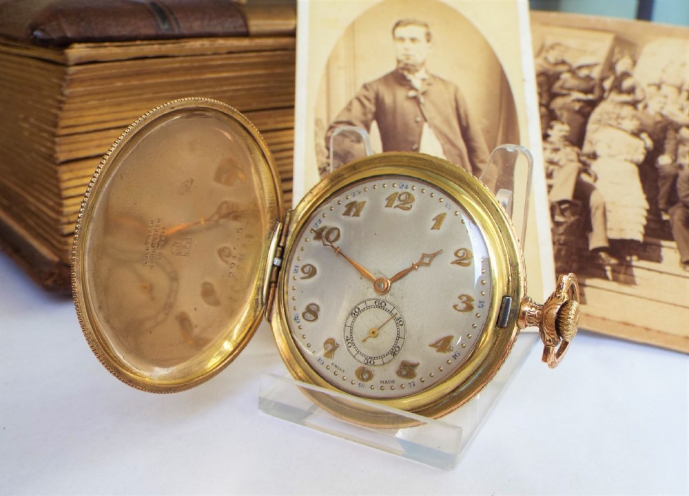1930s Art Deco full hunter pocket watch