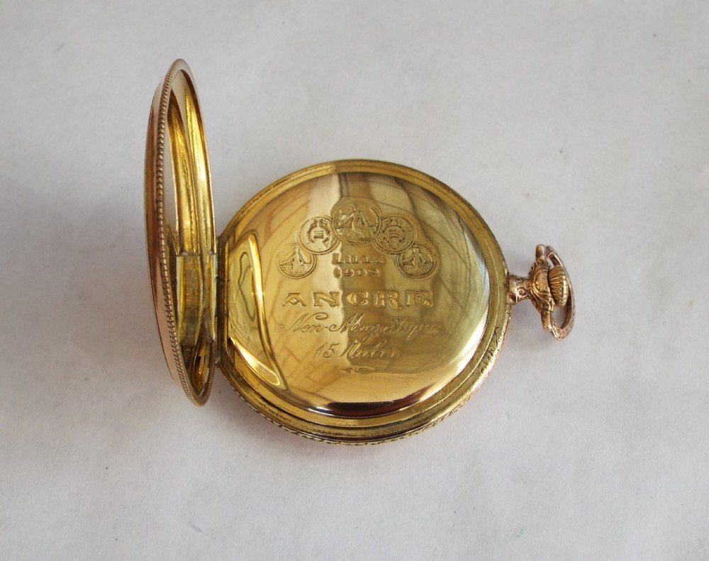 1930s Art Deco full hunter pocket watch View V