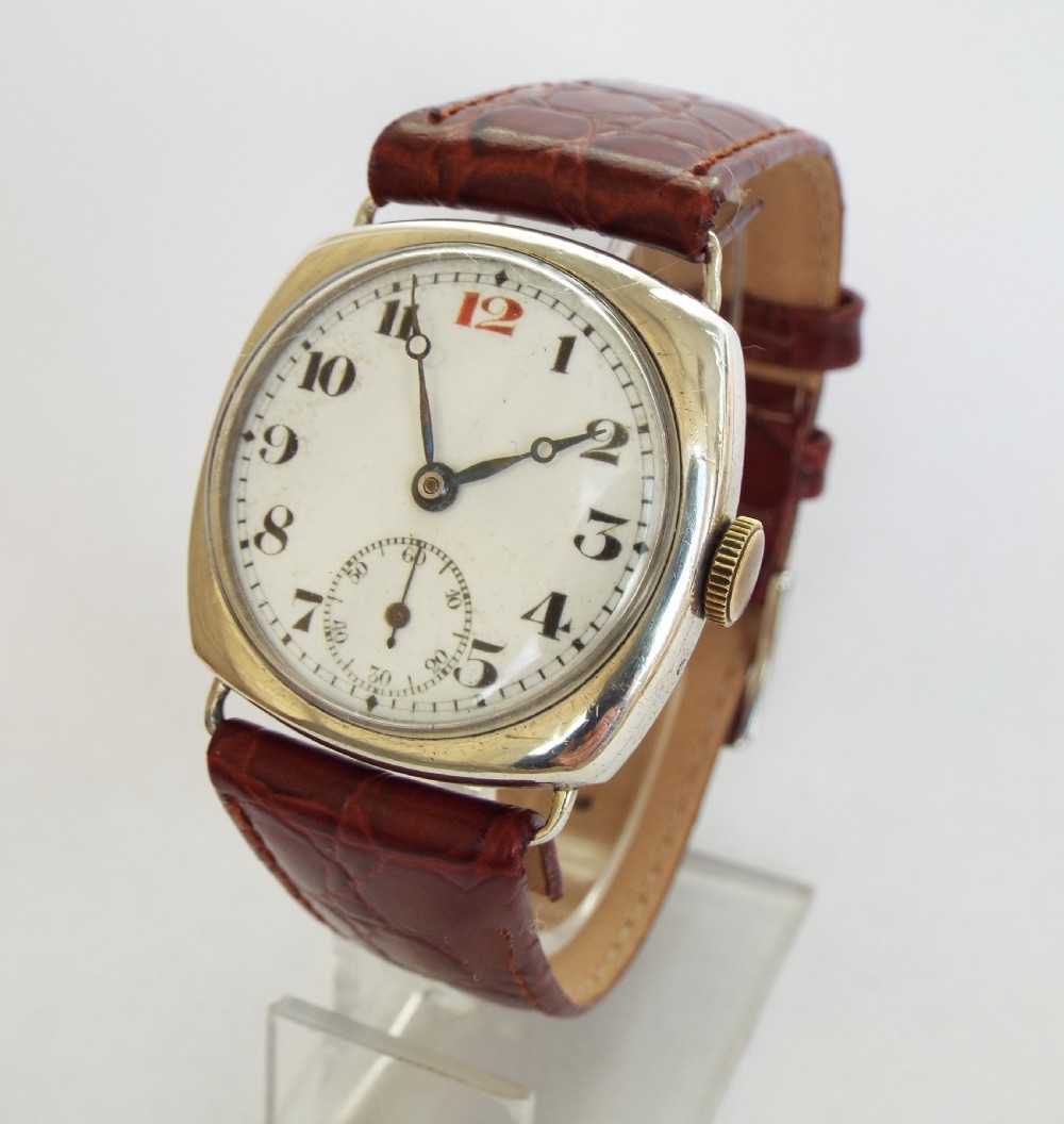 Gents silver watch with William Morris history