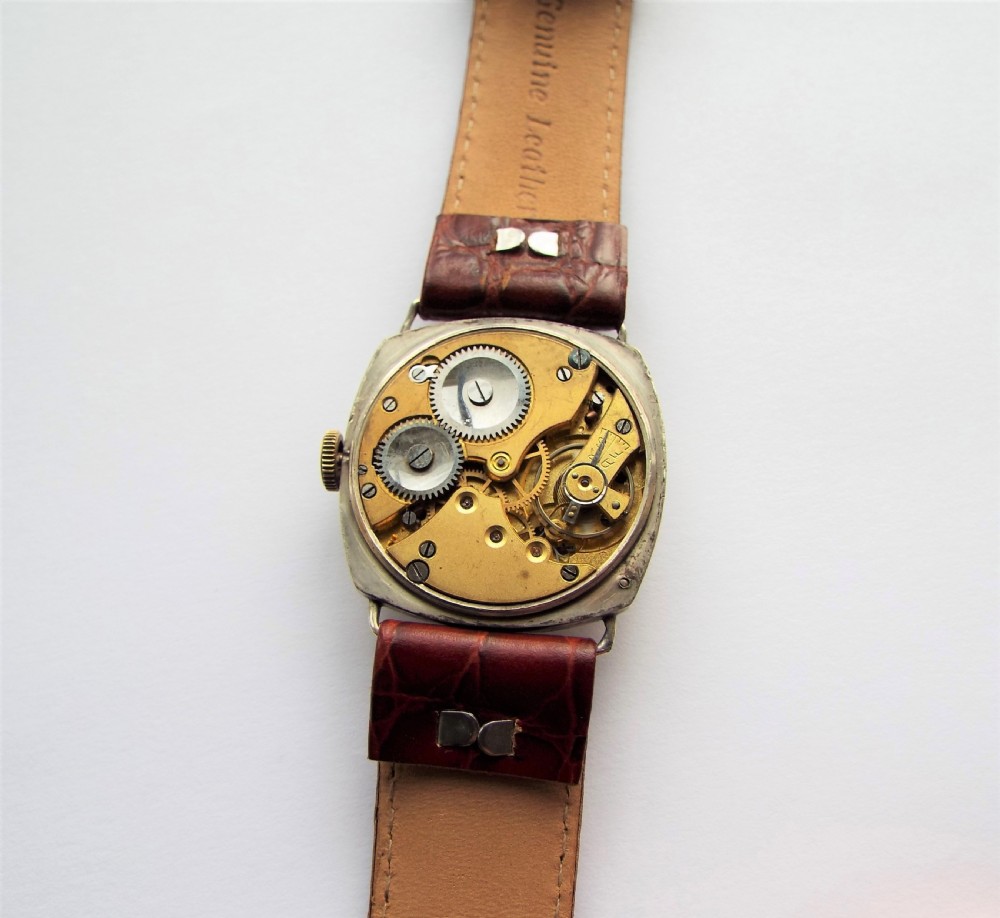 Gents silver watch with William Morris history View VI
