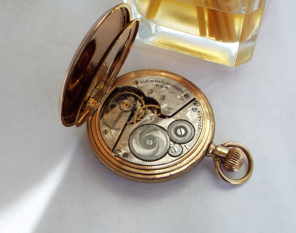 1930 Elgin full hunter pocket watch View V