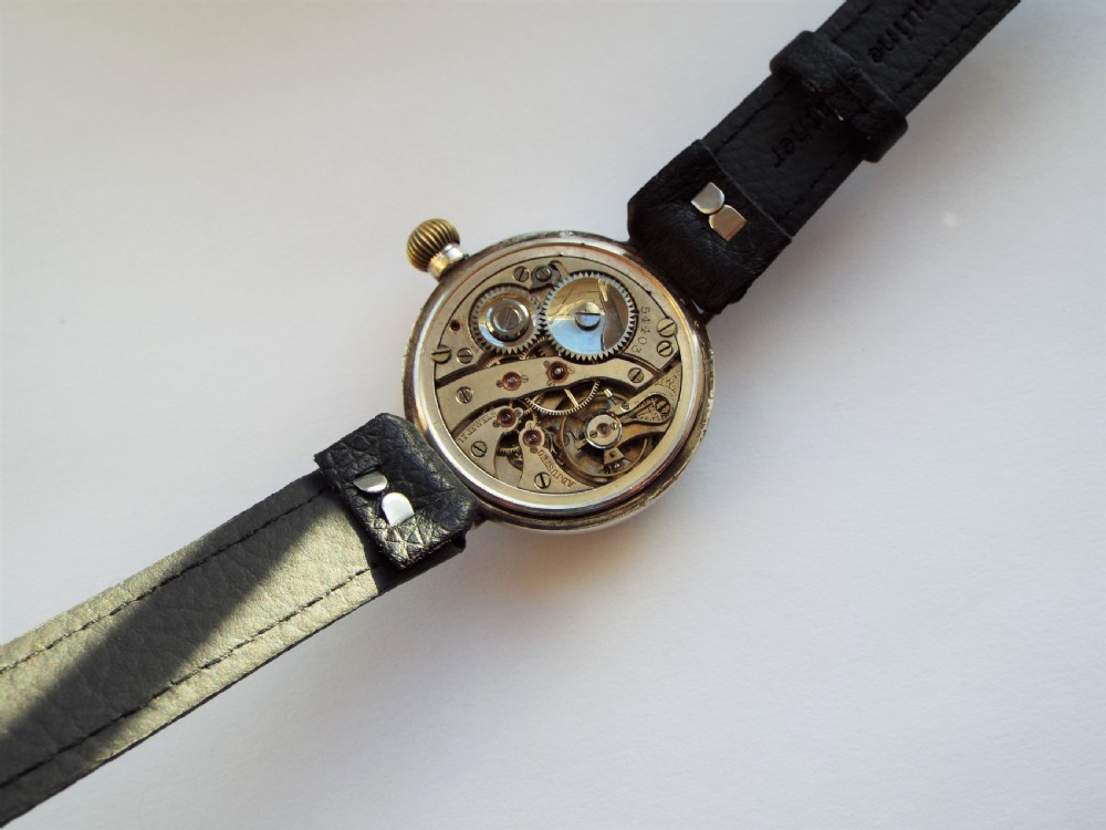 Gents WW1 silver Electa trench watch, 1914 View V