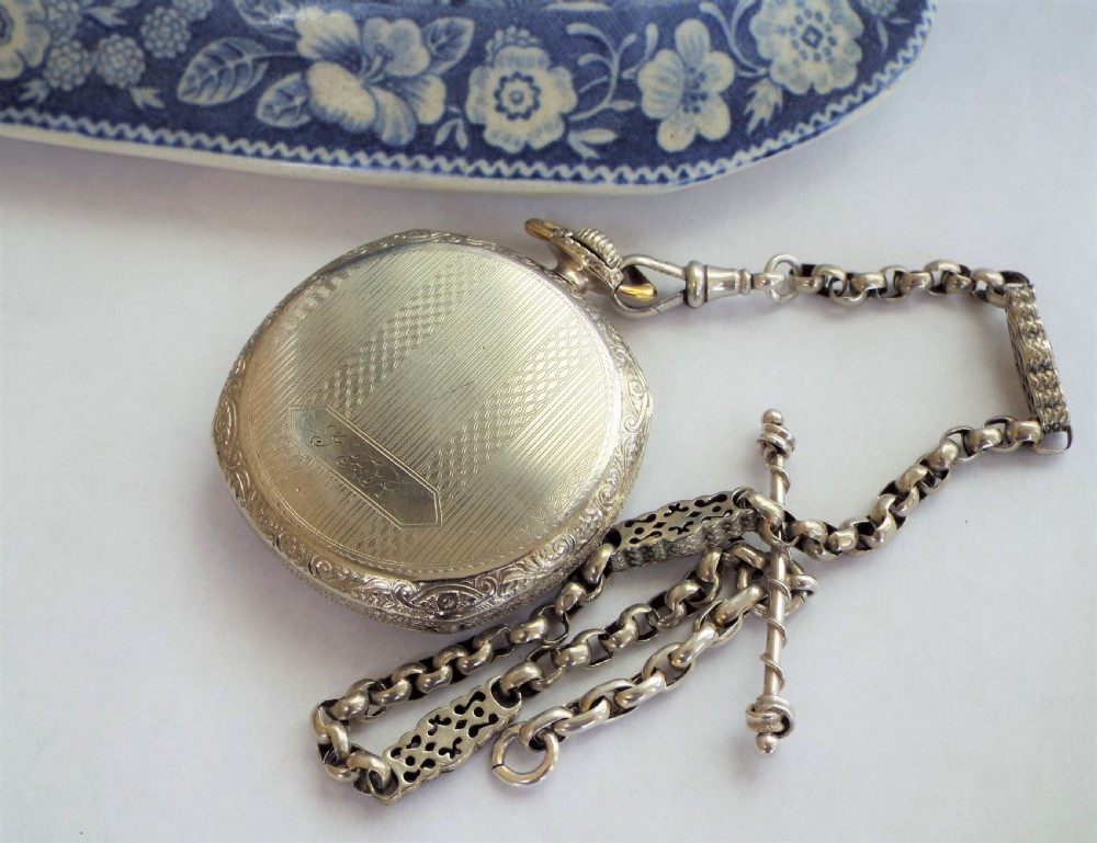 1923 Elgin white gold filled pocket watch View III
