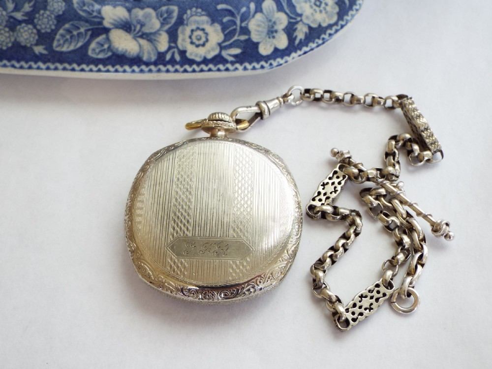 1923 Elgin white gold filled pocket watch View IV